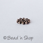 Flat-round Silver Plated Oxidized Copper Bead