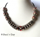 Black Maruti Necklace with Rhinestones and Accessories