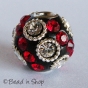 50pc Bead Studded with Wire Rings & Rhinestones
