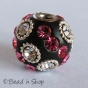 50pc Bead Studded with Wire Rings & Rhinestones