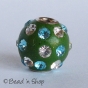 50pc Round Bead Studded with Rhinestones