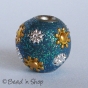 50pc Blue Bead Studded with White & Golden Color Accessories
