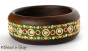 1pc Green Bangle Studded with Metal Accessories & Rhinestones