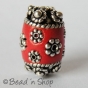 25pc Red Bead Studded with Metal Accessories