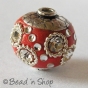 25pc Red Bead Studded with Rhinestones &  Accessories 