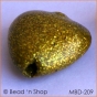 50pc Shining Golden Heart Bead