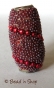 50pc Red Grain Bead with Red Ball Chain