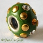 50pc Green Euro Style Bead Studded with Rhinestones & Accessories