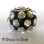 50pc Bead Studded with White Color Cabochons