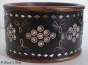 1pc Black Bangle Studded with Rhinestones, Mirrors & Metal Wire