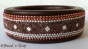 1pc Bangle Studded with Brown Color Grains, Mirrors & Chains