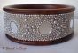 1pc Bangle Studded with Round Mirrors & Grains