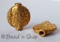 100gm Gold Plated Copper Bead in Round Flattened Shape