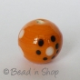 100 Gram.Orange Color Round Fancy Glass Beads