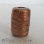 100 Gram. Golden Brown Color Cylindrical Fancy Glass Beads