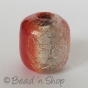 100 Gram. Crack Type Silver Foiled Cylindrical Glass Beads