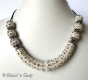 1pc White Shinning Maruti Necklace Studded with Rhinestones 