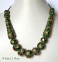 1pc Green Maruti Necklace with Rhinestones & Metal Rings