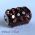 Cylindrical Bead Studded with Rhinestones