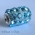 Cylindrical Bead Studded with Rhinestones