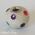 Shinning White Euro Style Bead Studded with Multi-color Round Cabochons
