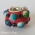 Red Euro Style Bead Studded with Seed Beads and Multi-color Cabochons