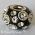 Black Euro Style Bead Studded with Rhinestones and Metal Rings