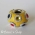 Yellow Euro Style Bead Studded with Multi-color Cabochons & Metal Rings