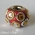 Red Euro Style Bead with Rings & Cabochons