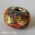 Euro Style Bead with Colorful Grains & Golden Flower